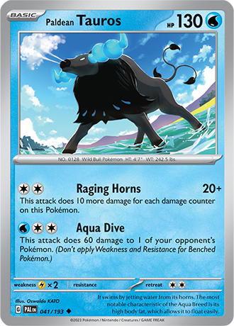 041/193 Paldean Tauros - Paldea Evolved - Pokémon card (English)