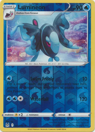 041/196 Lumineon (Reverse Holo) (Lost Origin) Pokemon card (English)