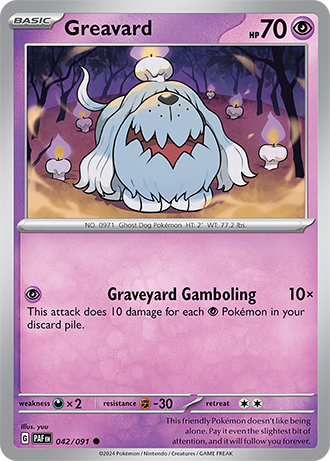 042/091 Greavard - Paldean Fates - Pokémon card (English)