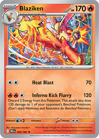042/182 Blaziken (Holo) - Destined Rivals - Pokémon card (English)