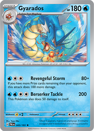 043/193 Gyarados holo - Paldea Evolved - Pokémon card (English)