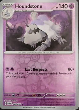 043/091 Houndstone (Reverse Holo) - Paldean Fates - Pokémon card (English)