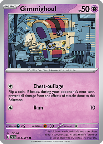 044/091 Gimmighoul - Paldean Fates - Pokémon card (English)