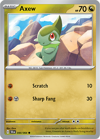 044/064 Axew (Shrouded Fable) Pokemon card (English)