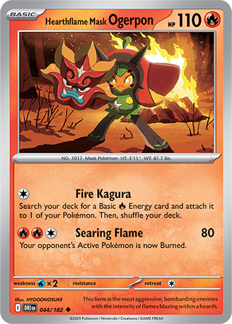 044/182 Hearthflame Mask Ogerpon - Destined Rivals - Pokémon card (English)
