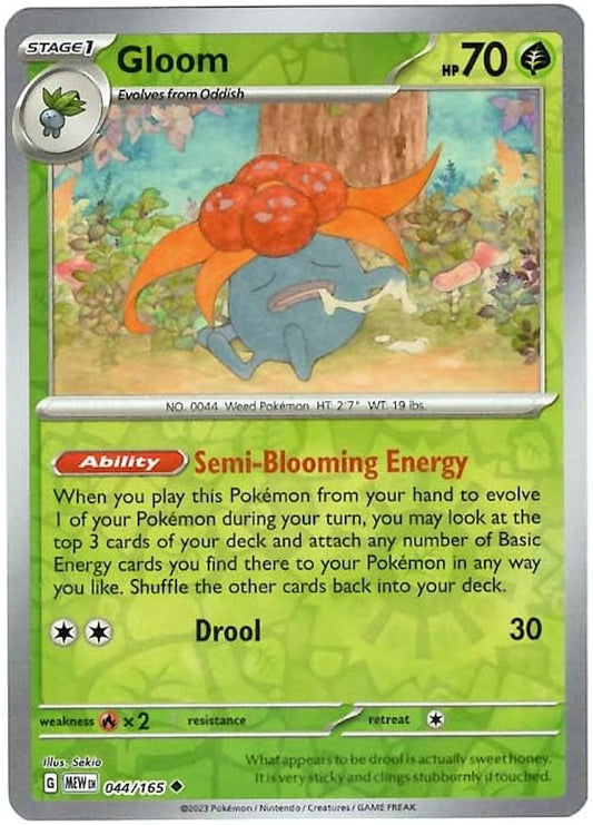 044/165 Gloom (Reverse Holo) (Pokémon 151) Pokemon card (English)