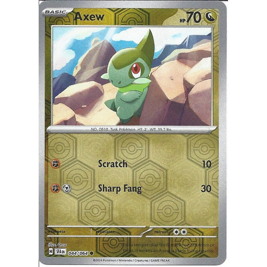 044/064 Axew (Reverse Holo) (Shrouded Fable) Pokemon card (English)