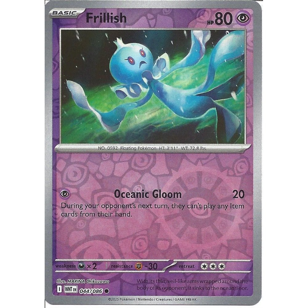 044/086 Frillish (Reverse Holo) (White Flare) Pokemon card (English)
