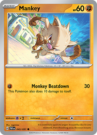 045/091 Mankey - Paldean Fates - Pokémon card (English)