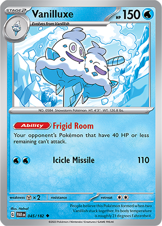 045/182 Vanilluxe / Stage 2 / Uncommon (Paradox Rift) English card