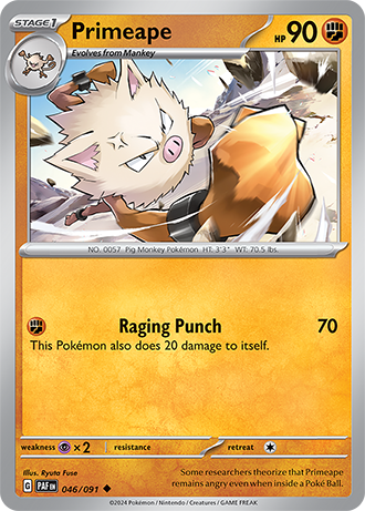 046/091 Primeape - Paldean Fates - Pokémon card (English)