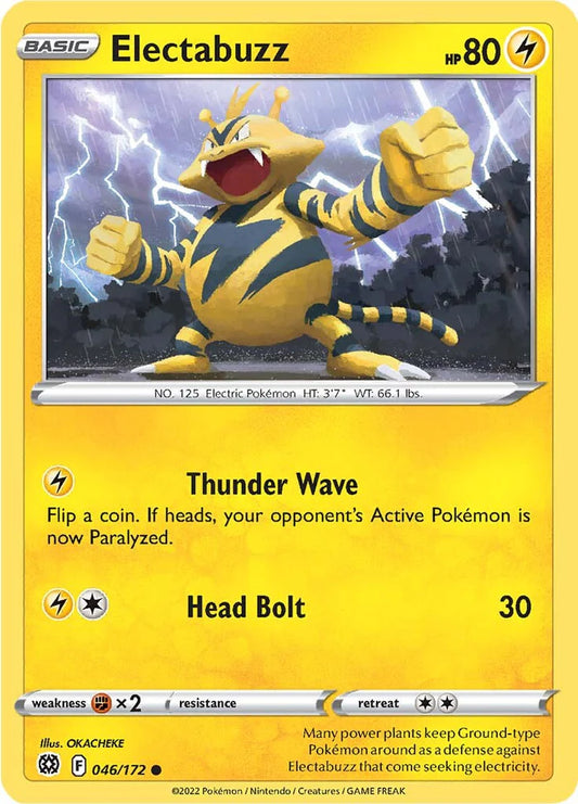 046/172 Electabuzz / Basic / Common (Brilliant Stars) English card