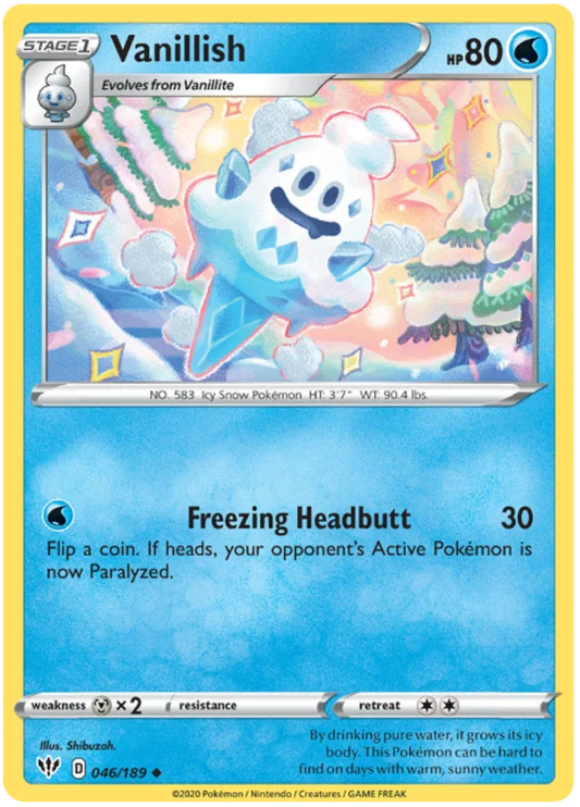 046/189 Vanillish (Darkness Ablaze) Pokemon card (English)