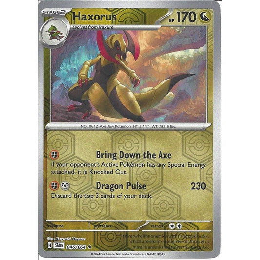 046/064 Haxorus (Reverse Holo) (Shrouded Fable) Pokemon card (English)