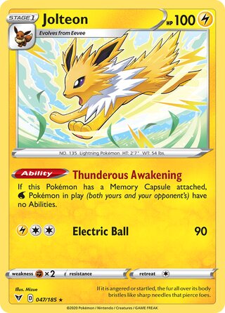 047/185 Jolteon - Vivid Voltage - Pokémon card (English)