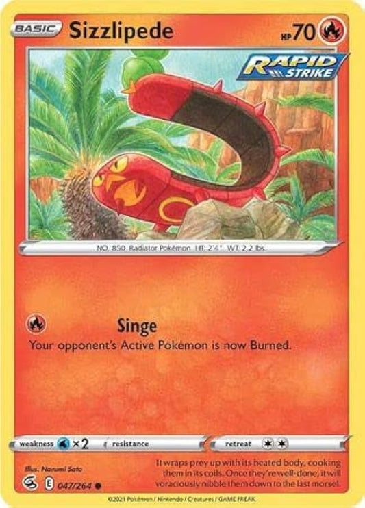 047/264 Sizzlipede / Basic / Common (Fusion Strike) English card