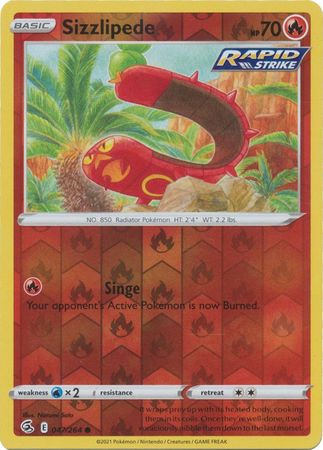 047/264 Sizzlipede (Reverse Holo) / Basic / Common (Fusion Strike) English card