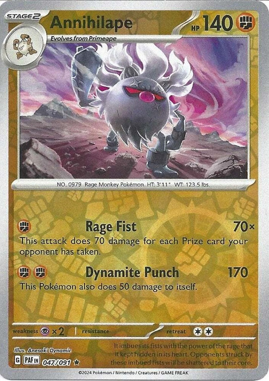 047//091 Annihilape (Reverse Holo) – Paldean Fates - Pokémon card (English)