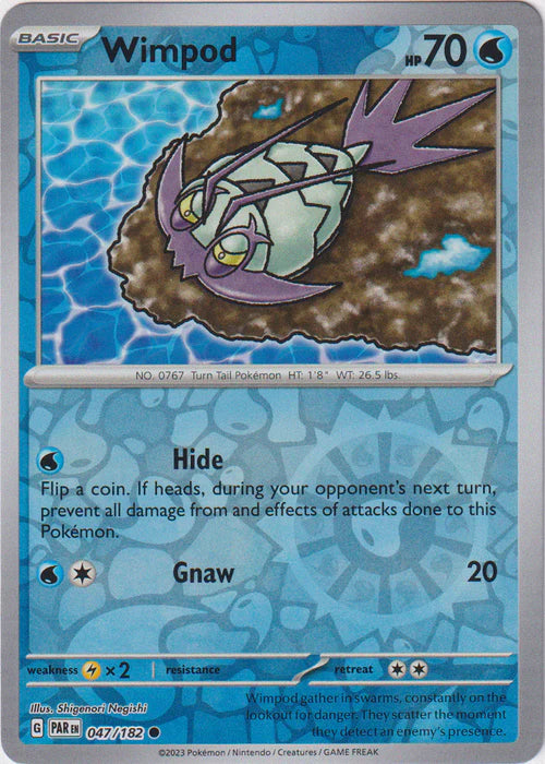047/182 Wimpod (Reverse Holo) / Basic / Common (Paradox Rift) English card