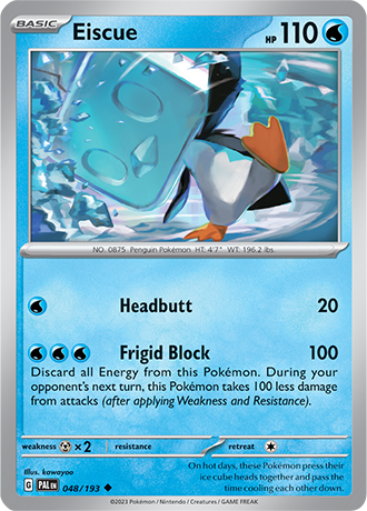 048/193 Eiscue - Paldea Evolved - Pokémon card (English)