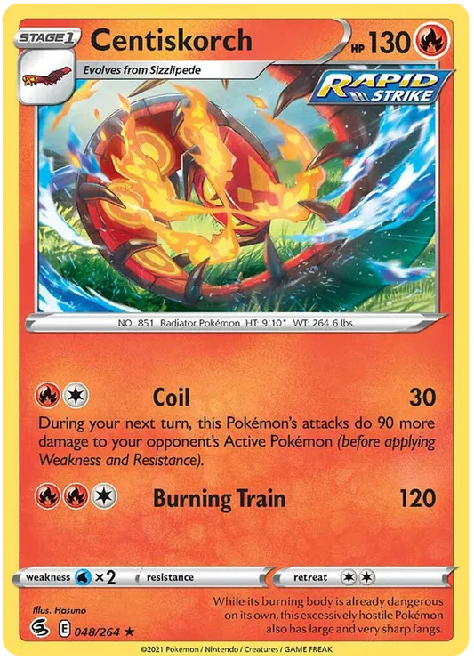 048/264 Centiskorch (Rare) (Fusion strike) Pokemon card (English)