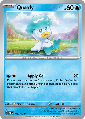 049/193 Quaxly - Paldea Evolved - Pokémon card (English)
