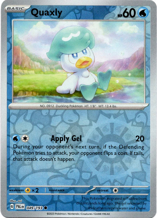 049/193 Quaxly (Reverse holo) - Paldea Evolved - Pokémon card (English)