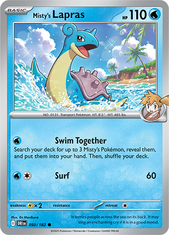 050/182 Misty's Lapras - Destined Rivals - Pokémon card (English)