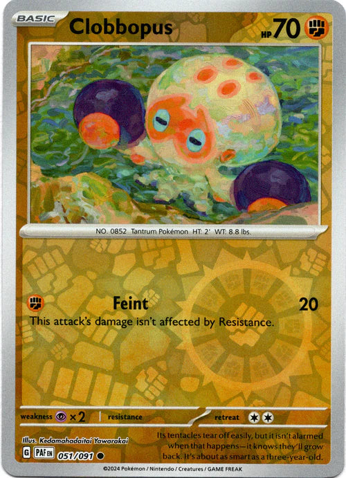 051/091 Clobbopus (Reverse Holo) - Paldean Fates - Pokémon card (English)