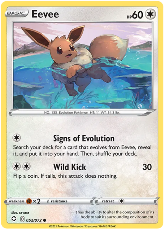 052/072 Eevee - Shining Fates - Pokémon card (English)