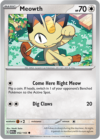 052/165 Meowth - Pokemon 151 - Pokemon card (English)