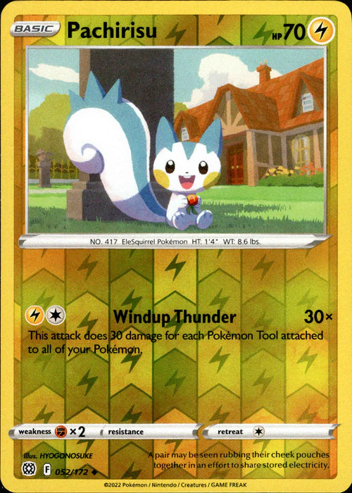 052/172 Pachirisu (Reverse Holo) (Brilliant Stars) Pokemon card (English)