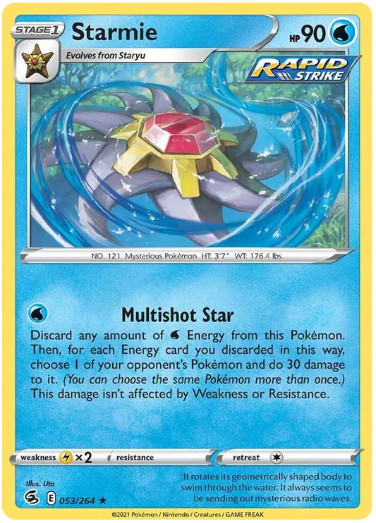 053/264 Starmie (Holo) (Fusion Strike) Pokemon card (English)