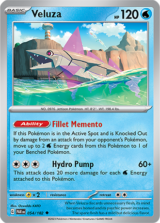 054/182 Veluza / Basic / Uncommon (Paradox Rift) English card