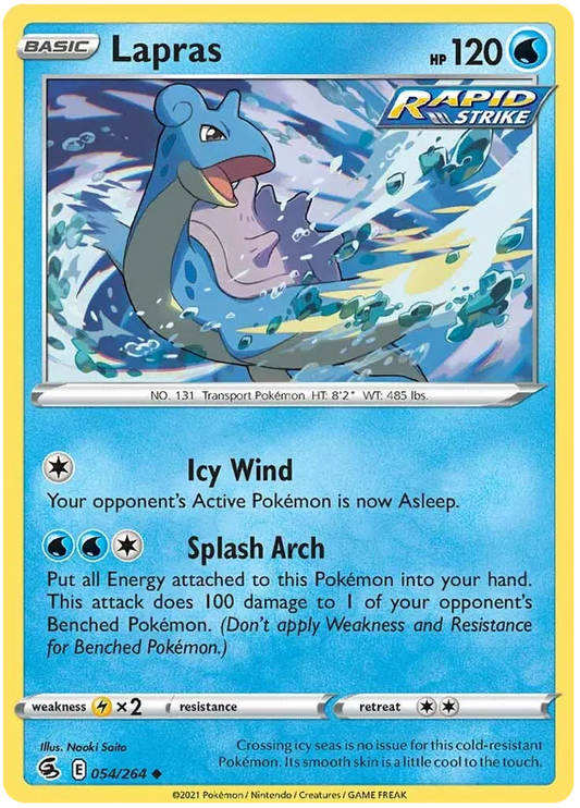 054/264 Lapras (Fusion strike) Pokemon card (English)