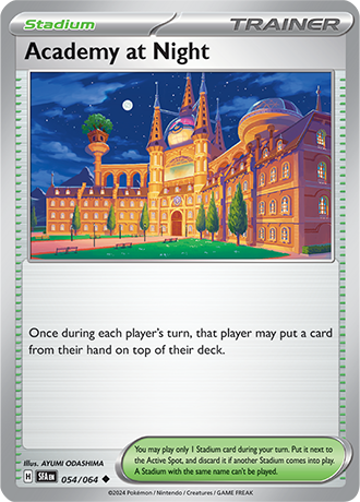 054/064 Academy at night (Stadium) (Shrouded Fable) Pokemon card (English)