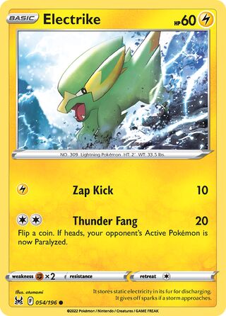 054/196 Electrike (Lost Origin) Pokemon card (English)
