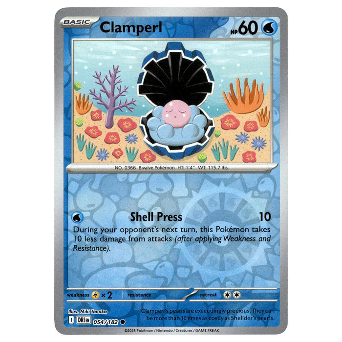 054/182 Clamperl (Reverse Holo) - Destined Rivals - Pokémon card (English)