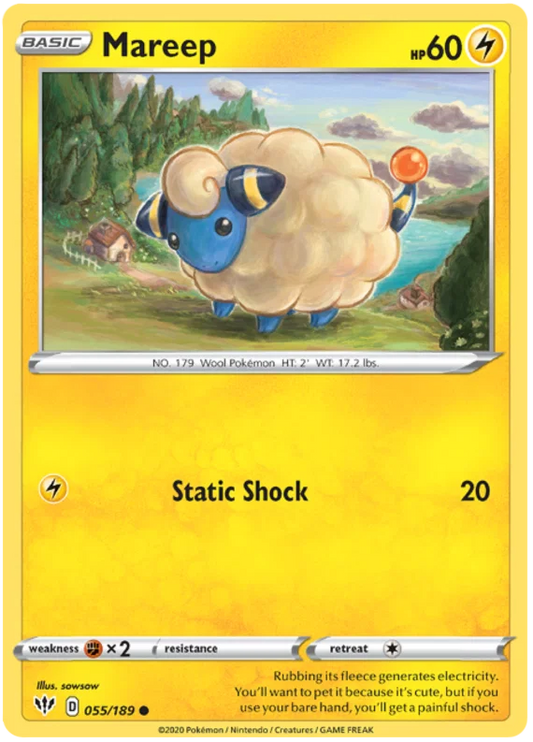 055/189 Mareep (Darkness Ablaze) Pokemon card (English)