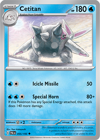055/193 Cetitan - Paldea Evolved - Pokémon card (English)