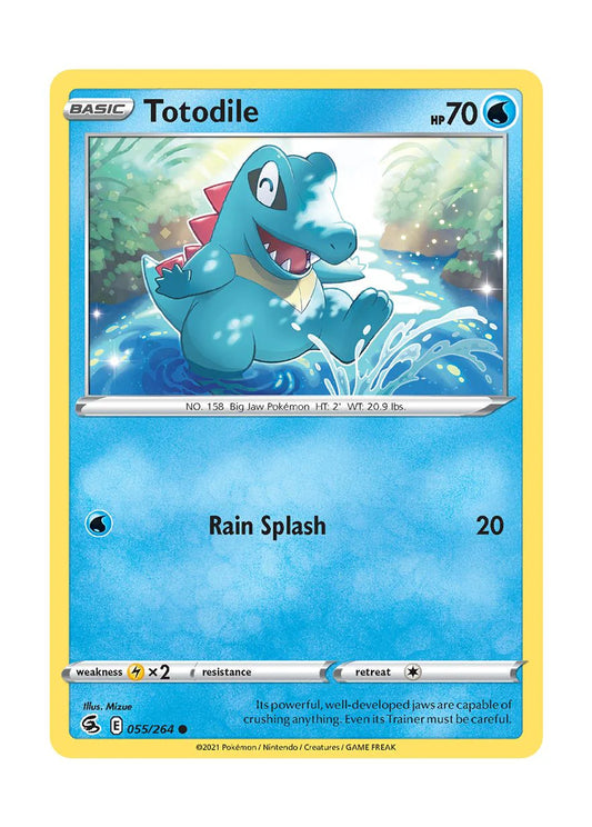 055/264 Totodile / Basic / Common (Fusion Strike) English card