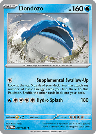 055/182 Dondozo / Basic / Uncommon (Paradox Rift) English card