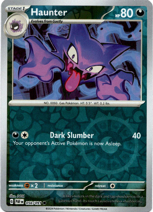 056/091 Haunter (Reverse Holo) - Paldean Fates - Pokémon card (English)