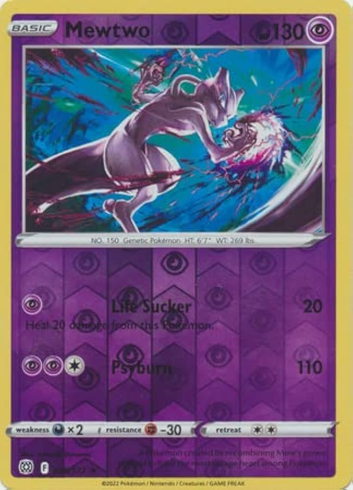 056/172 Mewtwo (Reverse Holo) (Rare) (Brilliant Stars) Pokemon card (English)