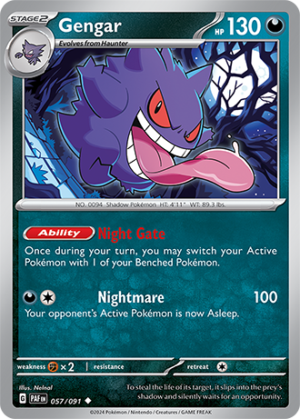 057/091 Gengar - Paldean Fates - Pokémon card (English)