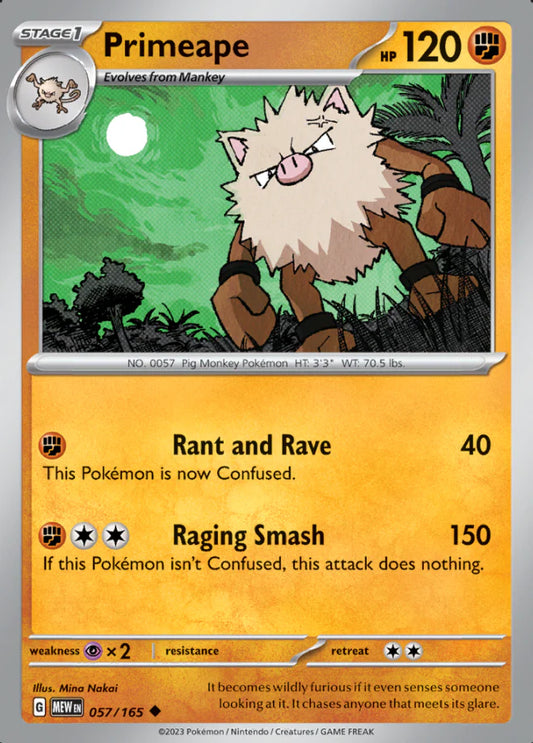 057/165 Primeape - Pokémon 151 - Pokémon card (English)