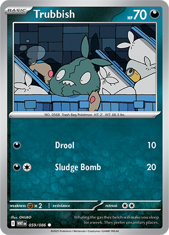 059/086 Trubbish (White Flare) Pokemon card (English)