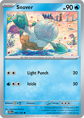 059/182 Snover - Destined Rivals - Pokémon card (English)