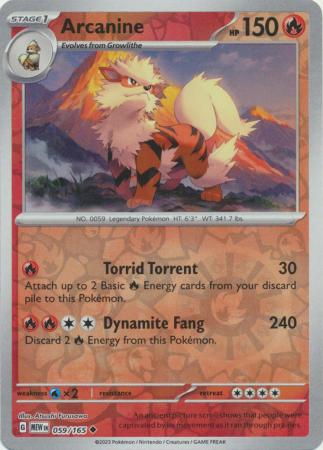 059/165 Arcanine (Reverse Holo) - Pokémon 151 - Pokémon card (English)