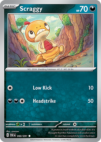 060/091 Scraggy - Paldean Fates - Pokémon card (English)
